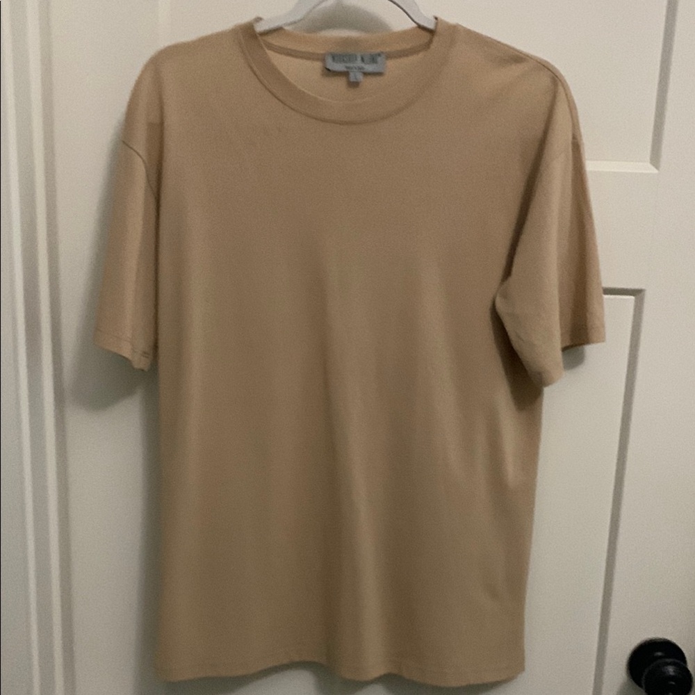 Workshop Republic Clothing Tan Crew Neck Short Sleeve Tee